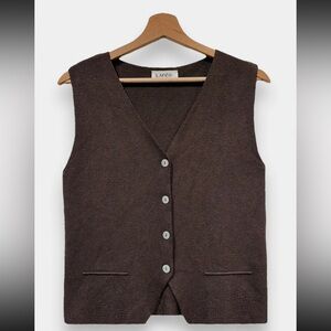 MADE IN ITALY CHIC KNIT BUTTON DOWN VEST